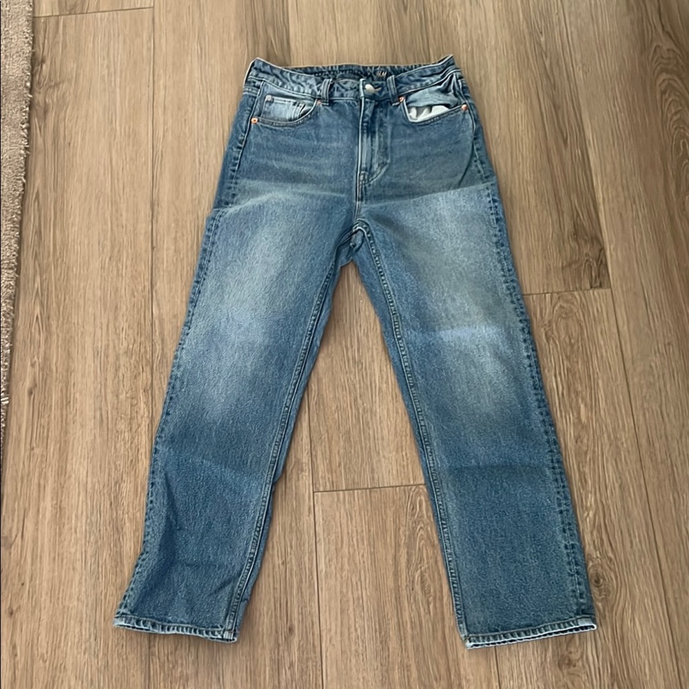 H&M Brock Collective Blue Straight-Leg Jeans with Classic Fit